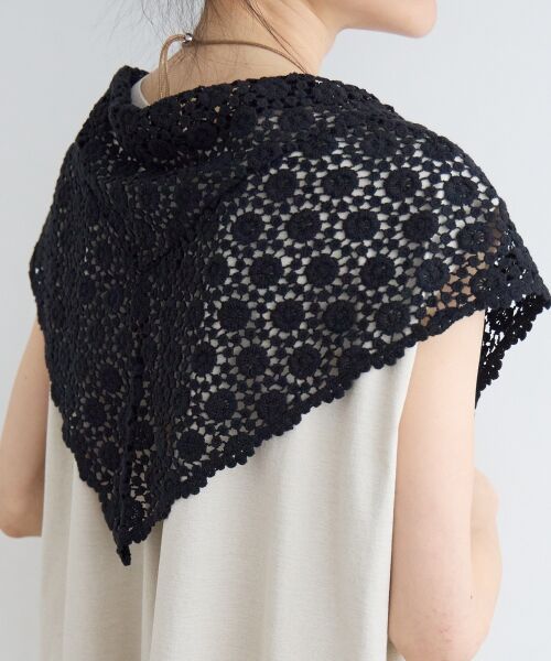 le.coeur blanc / ルクールブラン マフラー・ショール・スヌード・ストール | 《WEB限定アイテム》レース三角ストール | 詳細19