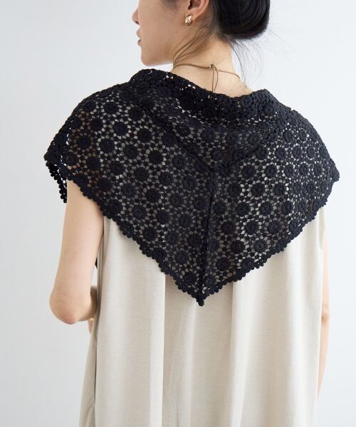 le.coeur blanc / ルクールブラン マフラー・ショール・スヌード・ストール | 《WEB限定アイテム》レース三角ストール | 詳細20