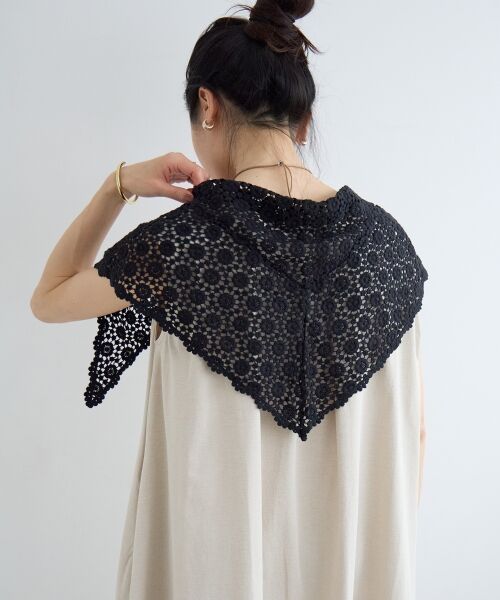 le.coeur blanc / ルクールブラン マフラー・ショール・スヌード・ストール | 《WEB限定アイテム》レース三角ストール | 詳細21