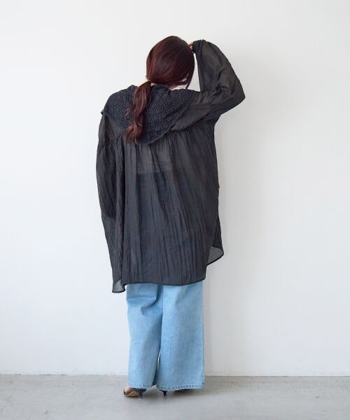 le.coeur blanc / ルクールブラン マフラー・ショール・スヌード・ストール | 《WEB限定アイテム》レース三角ストール | 詳細27