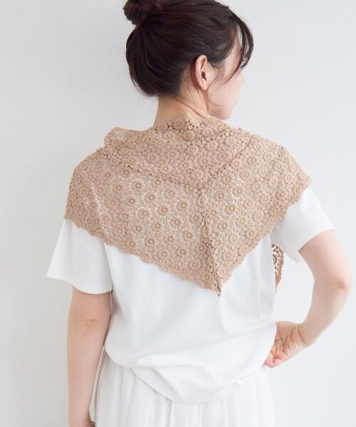 le.coeur blanc / ルクールブラン マフラー・ショール・スヌード・ストール | 《WEB限定アイテム》レース三角ストール | 詳細9