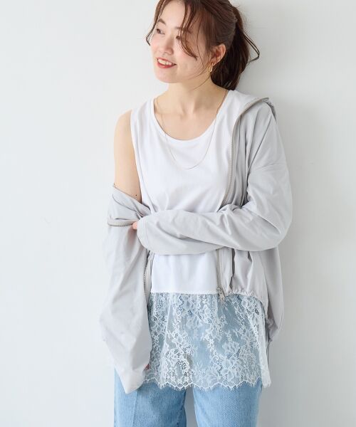 le.coeur blanc / ルクールブラン タンクトップ | 裾レースタンク | 詳細1