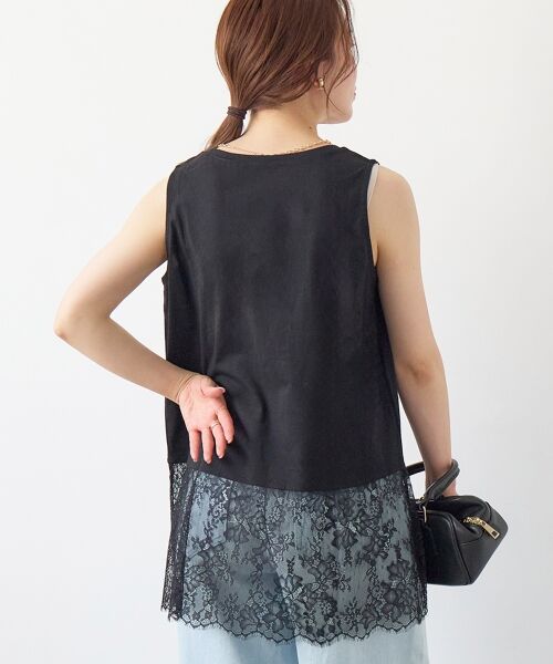 le.coeur blanc / ルクールブラン タンクトップ | 裾レースタンク | 詳細13