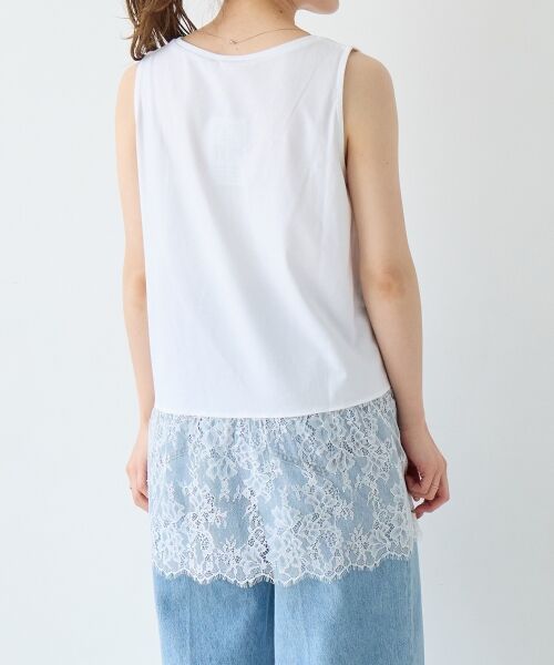 le.coeur blanc / ルクールブラン タンクトップ | 裾レースタンク | 詳細3