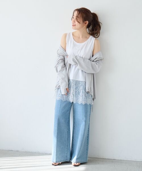 le.coeur blanc / ルクールブラン タンクトップ | 裾レースタンク | 詳細5