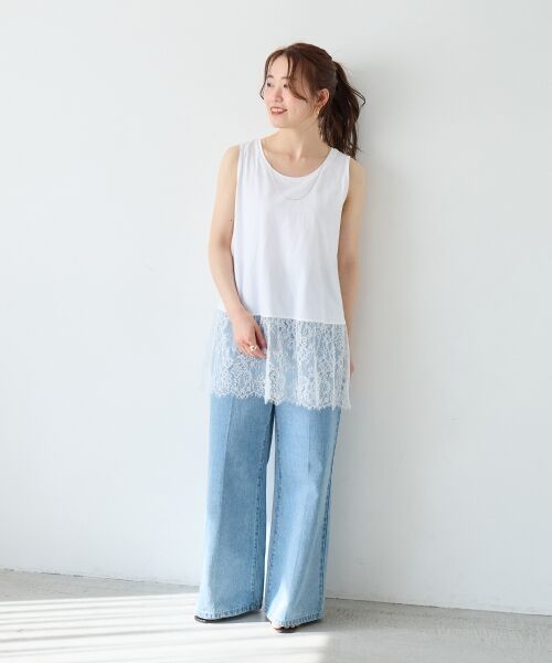 le.coeur blanc / ルクールブラン タンクトップ | 裾レースタンク | 詳細6