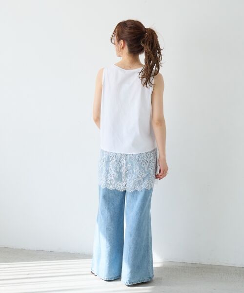le.coeur blanc / ルクールブラン タンクトップ | 裾レースタンク | 詳細8