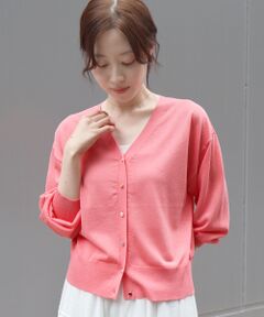 le.coeur blanc / ルクールブラン カーディガン・ボレロ | 【UVカット】Vネックジュエリーボタンカーディガン