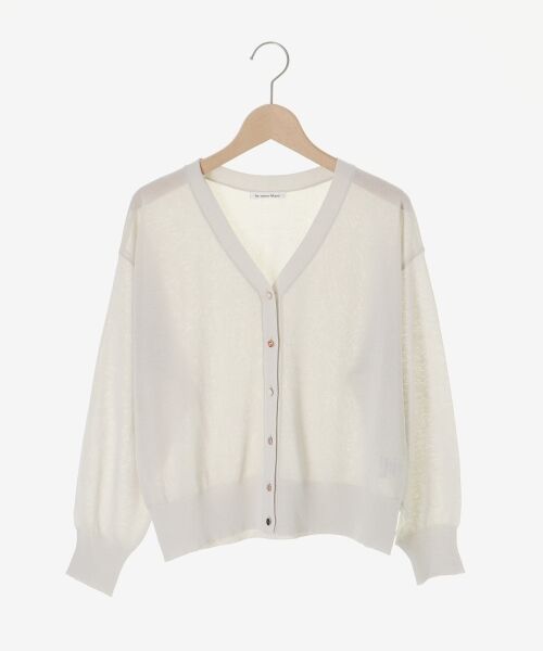 le.coeur blanc / ルクールブラン カーディガン・ボレロ | 【UVカット】Vネックジュエリーボタンカーディガン | 詳細1