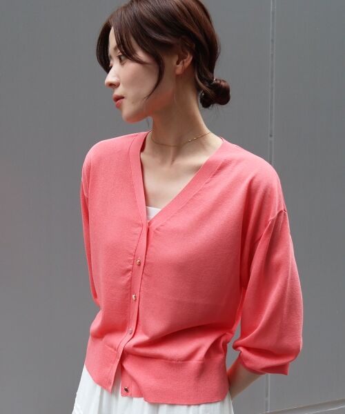 le.coeur blanc / ルクールブラン カーディガン・ボレロ | 【UVカット】Vネックジュエリーボタンカーディガン | 詳細15