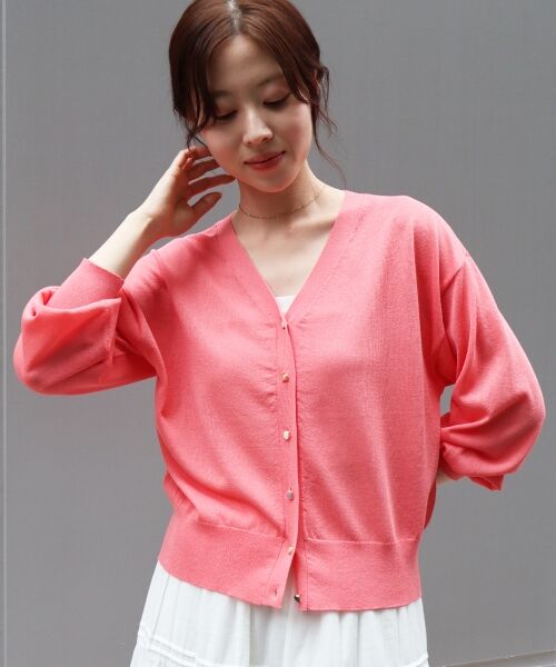 le.coeur blanc / ルクールブラン カーディガン・ボレロ | 【UVカット】Vネックジュエリーボタンカーディガン | 詳細18