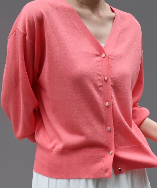 le.coeur blanc / ルクールブラン カーディガン・ボレロ | 【UVカット】Vネックジュエリーボタンカーディガン | 詳細19