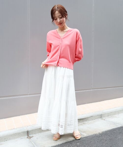 le.coeur blanc / ルクールブラン カーディガン・ボレロ | 【UVカット】Vネックジュエリーボタンカーディガン | 詳細20