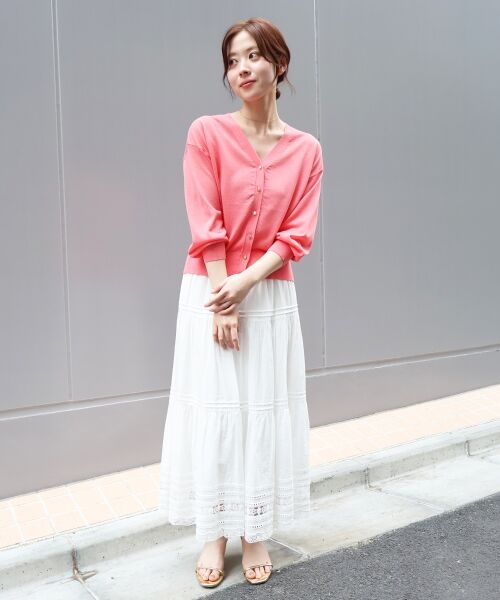 le.coeur blanc / ルクールブラン カーディガン・ボレロ | 【UVカット】Vネックジュエリーボタンカーディガン | 詳細21