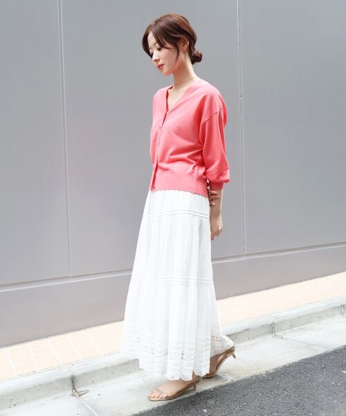 le.coeur blanc / ルクールブラン カーディガン・ボレロ | 【UVカット】Vネックジュエリーボタンカーディガン | 詳細23