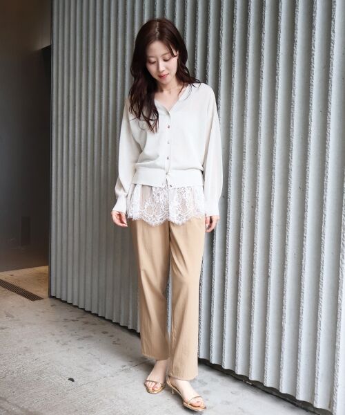 le.coeur blanc / ルクールブラン カーディガン・ボレロ | 【UVカット】Vネックジュエリーボタンカーディガン | 詳細8