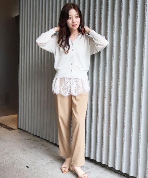 le.coeur blanc / ルクールブラン カーディガン・ボレロ | 【UVカット】Vネックジュエリーボタンカーディガン | 詳細9