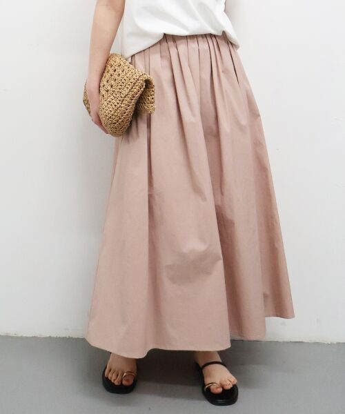 le.coeur blanc / ルクールブラン ロング・マキシ丈スカート | 【撥水・UV・接触冷感】ギャザースカート | 詳細1