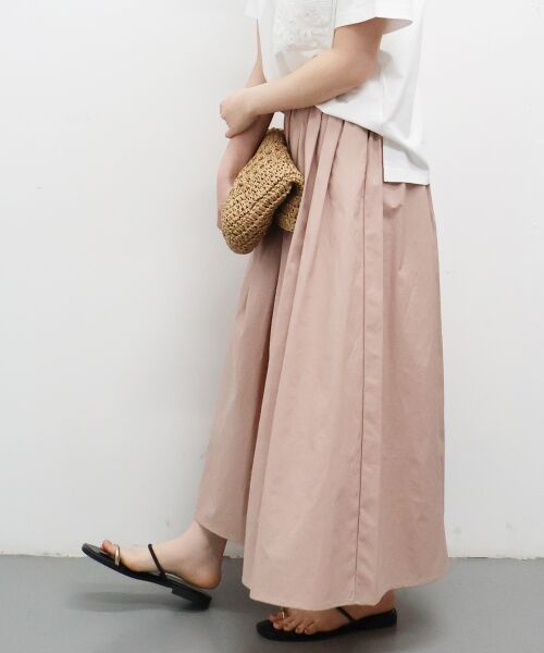 le.coeur blanc / ルクールブラン ロング・マキシ丈スカート | 【撥水・UV・接触冷感】ギャザースカート | 詳細2