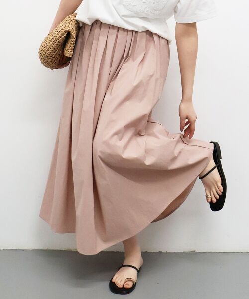 le.coeur blanc / ルクールブラン ロング・マキシ丈スカート | 【撥水・UV・接触冷感】ギャザースカート | 詳細5