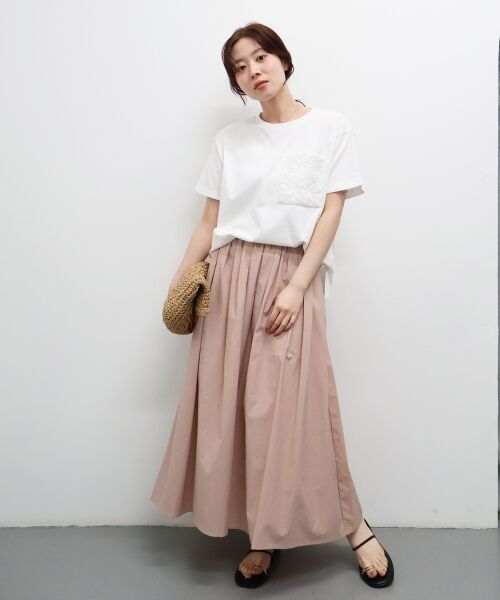 le.coeur blanc / ルクールブラン ロング・マキシ丈スカート | 【撥水・UV・接触冷感】ギャザースカート | 詳細6