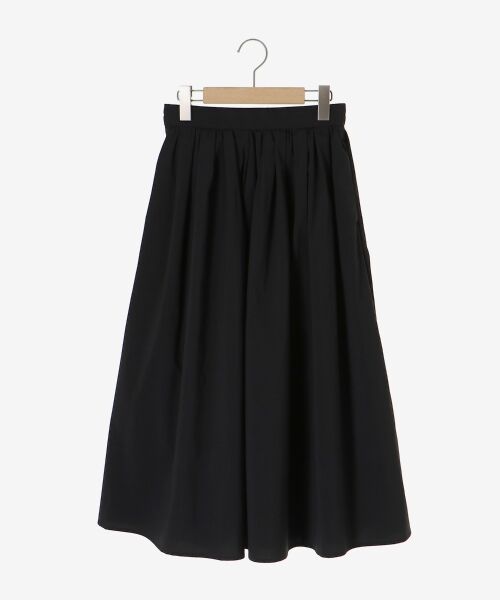 le.coeur blanc / ルクールブラン ロング・マキシ丈スカート | 【撥水・UV・接触冷感】ギャザースカート（ブラック）
