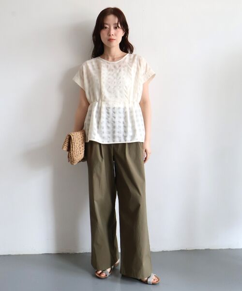 le.coeur blanc / ルクールブラン その他パンツ | 【撥水・UV・接触冷感】2タックパンツ | 詳細1