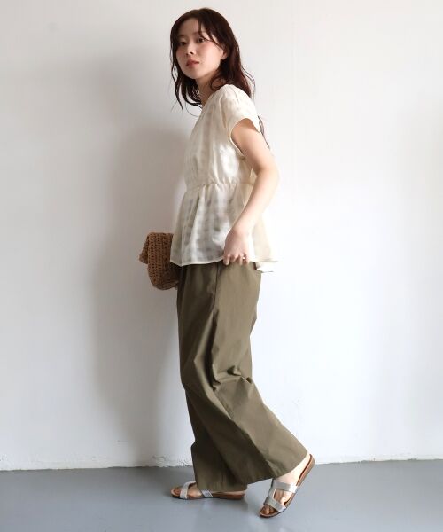 le.coeur blanc / ルクールブラン その他パンツ | 【撥水・UV・接触冷感】2タックパンツ | 詳細2