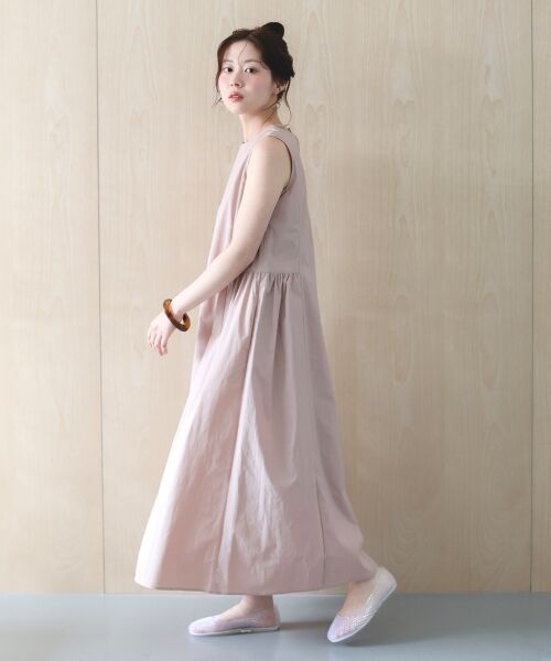 le.coeur blanc / ルクールブラン ロング・マキシ丈ワンピース | 【撥水・UV・接触冷感】ノースリワンピース | 詳細3