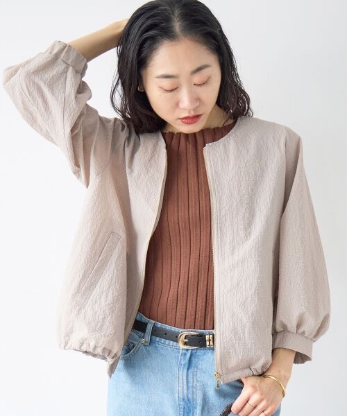 le.coeur blanc / ルクールブラン ブルゾン | カラミタンブラータックスリーブブルゾン | 詳細15