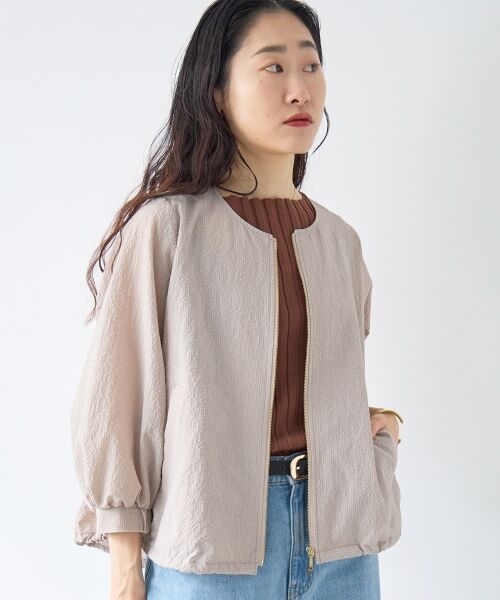 le.coeur blanc / ルクールブラン ブルゾン | カラミタンブラータックスリーブブルゾン | 詳細16