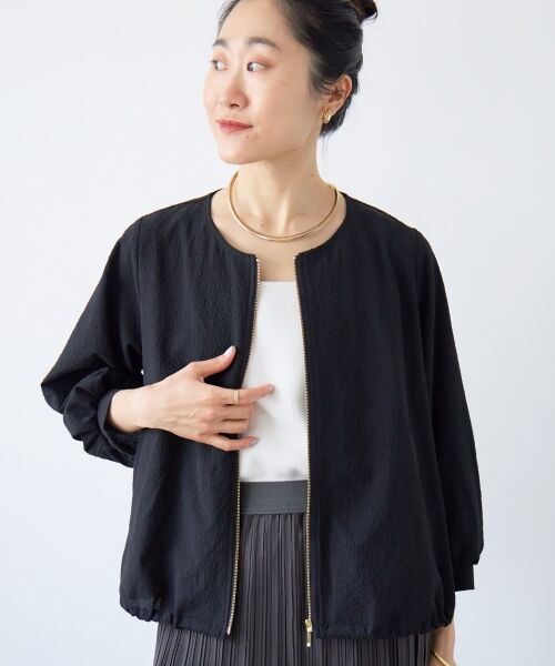 le.coeur blanc / ルクールブラン ブルゾン | カラミタンブラータックスリーブブルゾン | 詳細24