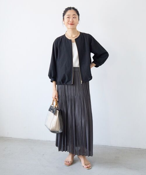 le.coeur blanc / ルクールブラン ブルゾン | カラミタンブラータックスリーブブルゾン | 詳細29