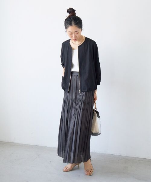 le.coeur blanc / ルクールブラン ブルゾン | カラミタンブラータックスリーブブルゾン | 詳細30