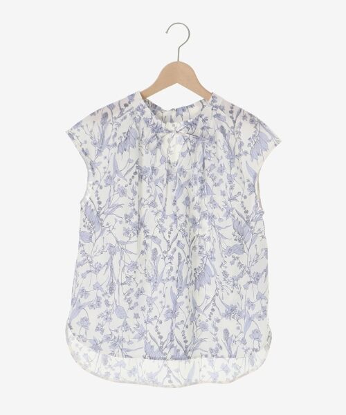 le.coeur blanc / ルクールブラン シャツ・ブラウス | ローンボタニカルプリントフレンチブラウス（オフ／柄）