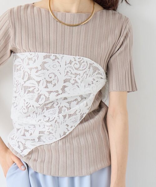 le.coeur blanc / ルクールブラン マフラー・ショール・スヌード・ストール | フラワーレース三角ストール | 詳細1