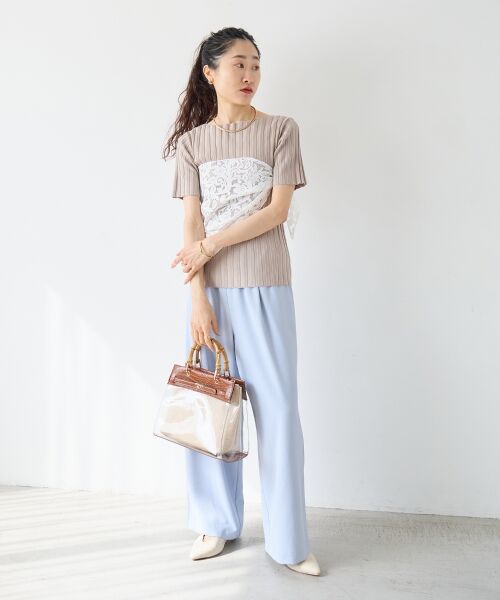 le.coeur blanc / ルクールブラン マフラー・ショール・スヌード・ストール | フラワーレース三角ストール | 詳細10