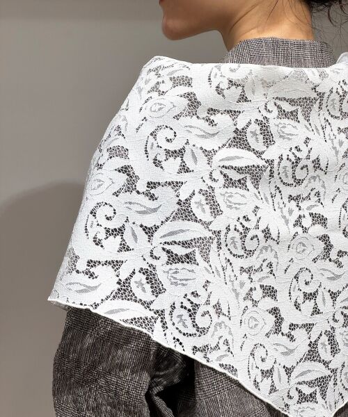 le.coeur blanc / ルクールブラン マフラー・ショール・スヌード・ストール | フラワーレース三角ストール | 詳細14