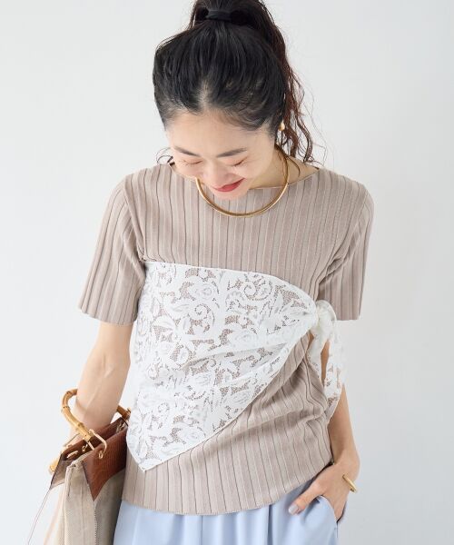 le.coeur blanc / ルクールブラン マフラー・ショール・スヌード・ストール | フラワーレース三角ストール | 詳細2