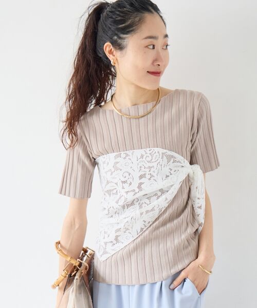 le.coeur blanc / ルクールブラン マフラー・ショール・スヌード・ストール | フラワーレース三角ストール | 詳細4