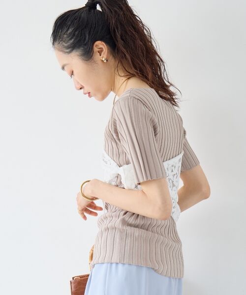 le.coeur blanc / ルクールブラン マフラー・ショール・スヌード・ストール | フラワーレース三角ストール | 詳細5