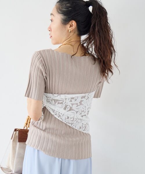 le.coeur blanc / ルクールブラン マフラー・ショール・スヌード・ストール | フラワーレース三角ストール | 詳細6