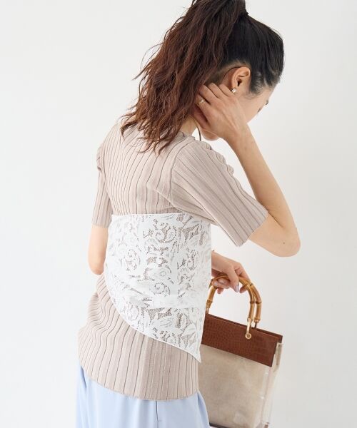 le.coeur blanc / ルクールブラン マフラー・ショール・スヌード・ストール | フラワーレース三角ストール | 詳細7