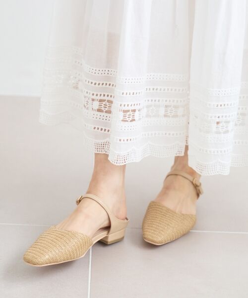 le.coeur blanc / ルクールブラン サンダル | 《WEB限定アイテム》メッシュミュール（ベージュ）