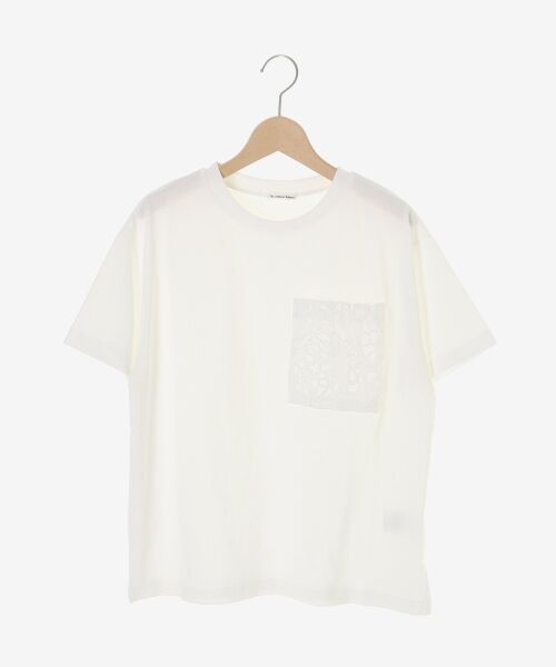 le.coeur blanc / ルクールブラン Tシャツ | レースポケットデザインTシャツ | 詳細1