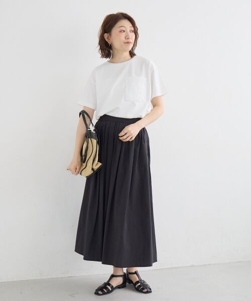 le.coeur blanc / ルクールブラン Tシャツ | レースポケットデザインTシャツ | 詳細15