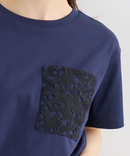 le.coeur blanc / ルクールブラン Tシャツ | レースポケットデザインTシャツ | 詳細21