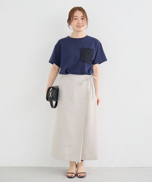 le.coeur blanc / ルクールブラン Tシャツ | レースポケットデザインTシャツ | 詳細22