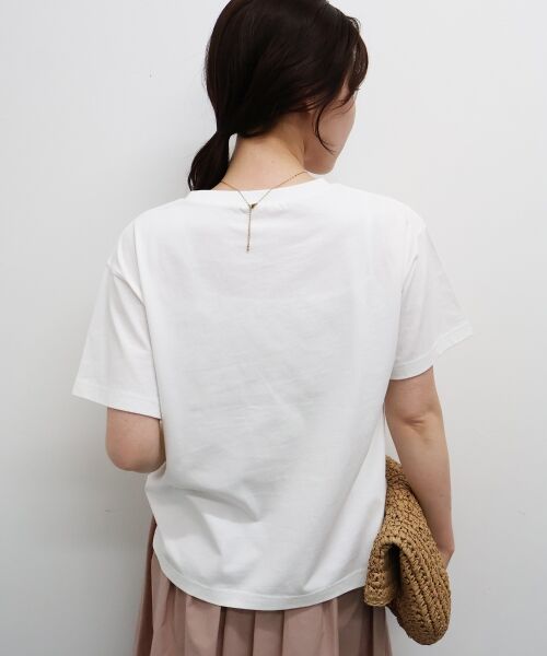 le.coeur blanc / ルクールブラン Tシャツ | レースポケットデザインTシャツ | 詳細4