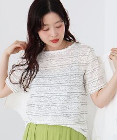 le.coeur blanc / ルクールブラン カットソー | レーシーフリルカットソー